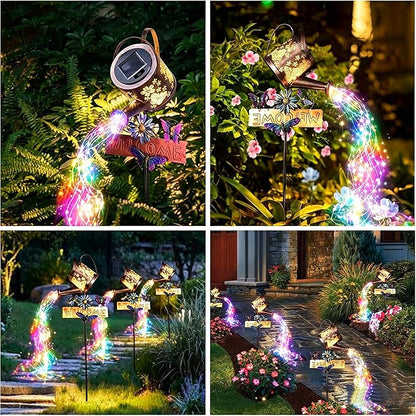 Solar Watering Can Light - Solar Lights Yard Decorations Outdoor,Garden Decor Lights for Yard,IP65 Waterproof Hanging Lantern Lights,Outside Garden Flower Bed Decor Light for Moms Birthday