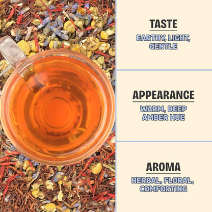 Brewix, Bedtime Blossom Calming Tea For Sleep (50+ Cups) Herbal All Natural, Supports a Good Night’s Sleep, Night Time, Caffeine Free with Rooibos