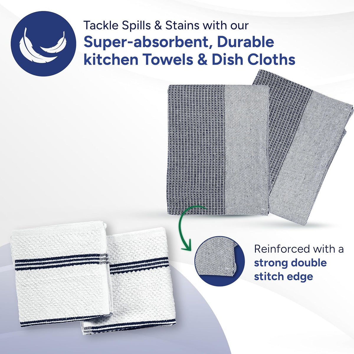 Casa Platino Mini Oven Mitts Set, 8-Piece – 500°F Heat Resistant Silicone Oven Mitts, Potholders for Kitchens, 2 Kitchen Towels & 2 Dish Cloths
