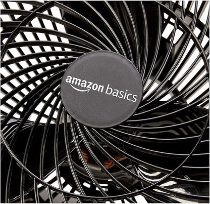 Amazon Basics Air Circulator Fan, Desk Fan for Bedroom, Home and Office, With 90-Degree Tilt Head, 3 Speed Settings, Lightweight (4.2 LBS), 70 Watts, Black, 14.8"Wx7.6"Dx14.1"H