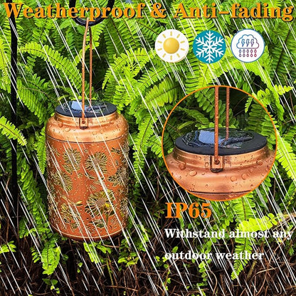 Merrytech Birthday Gifts for Women Mom Grandma Ideas,Solar Lanterns Outdoor Waterproof,Dragonfly & Sunflower Hanging Metal Garden Decor Art Lights,Decorative Solar Powered Lantern for Patio Yard Porch