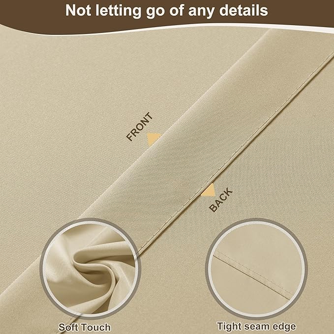 HolidayIdeas Outdoor Patio Curtains Waterproof with Rod Pocket 4 Pcs 54x84 Inch- Protect Privacy & Weatherproof Balcony Outdoor Curtains for Apartments,Porch, Gazebo, Sliding Glass Door, Cream