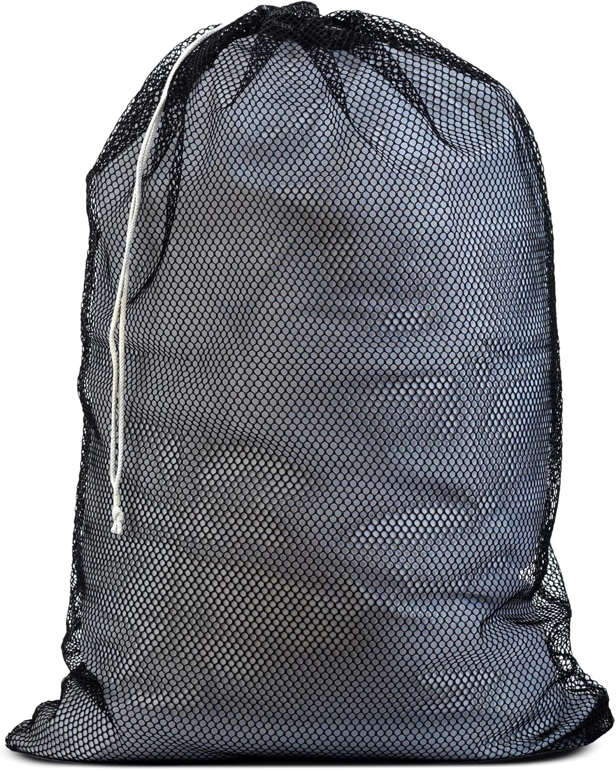 Handy Laundry Mesh XL Laundry Bag - Durable, Machine Washable with Secure Drawstring Closure - Perfect for College Dorms, Laundromats, Apartments (Black, Large 24" x 36")