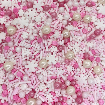 Sprinkles | Frozen in Sugar Sprinkle Mix | Blue Sprinkles | Confetti Sprinkles | Metallic Sprinkles | Snowflake Sprinkles | Cake Sprinkles (Pink)
