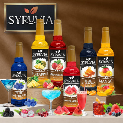 Syruvia Strawberry Syrup (25.4 fl oz) - Sweet Strawberry Bliss in a Bottle – Kosher, Gluten-Free