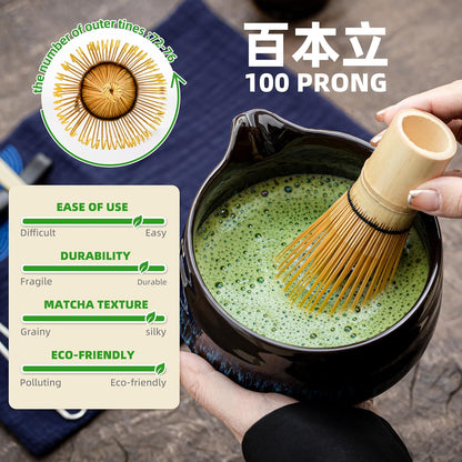 Teanagoo Matcha Whisk Set, 7 Pcs Matcha Set Blue, Matcha Kit for Ceremony, Matcha Tea Set for Making Breakfast/Latte