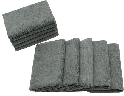 Microfiber Dish Cloths Ultra Absorbent Kitchen Dish Rags for Washing Dishes Fast Drying Cleaning Cloth 12InchX12Inch 10 Pack Gray