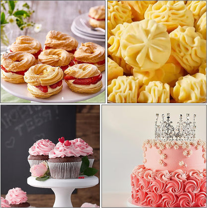 12PCS Piping Tips Set, Food Grade and Premium Stainless Steel Large Piping Tips for Baking Cupcakes, Cake Decorating, Pastries