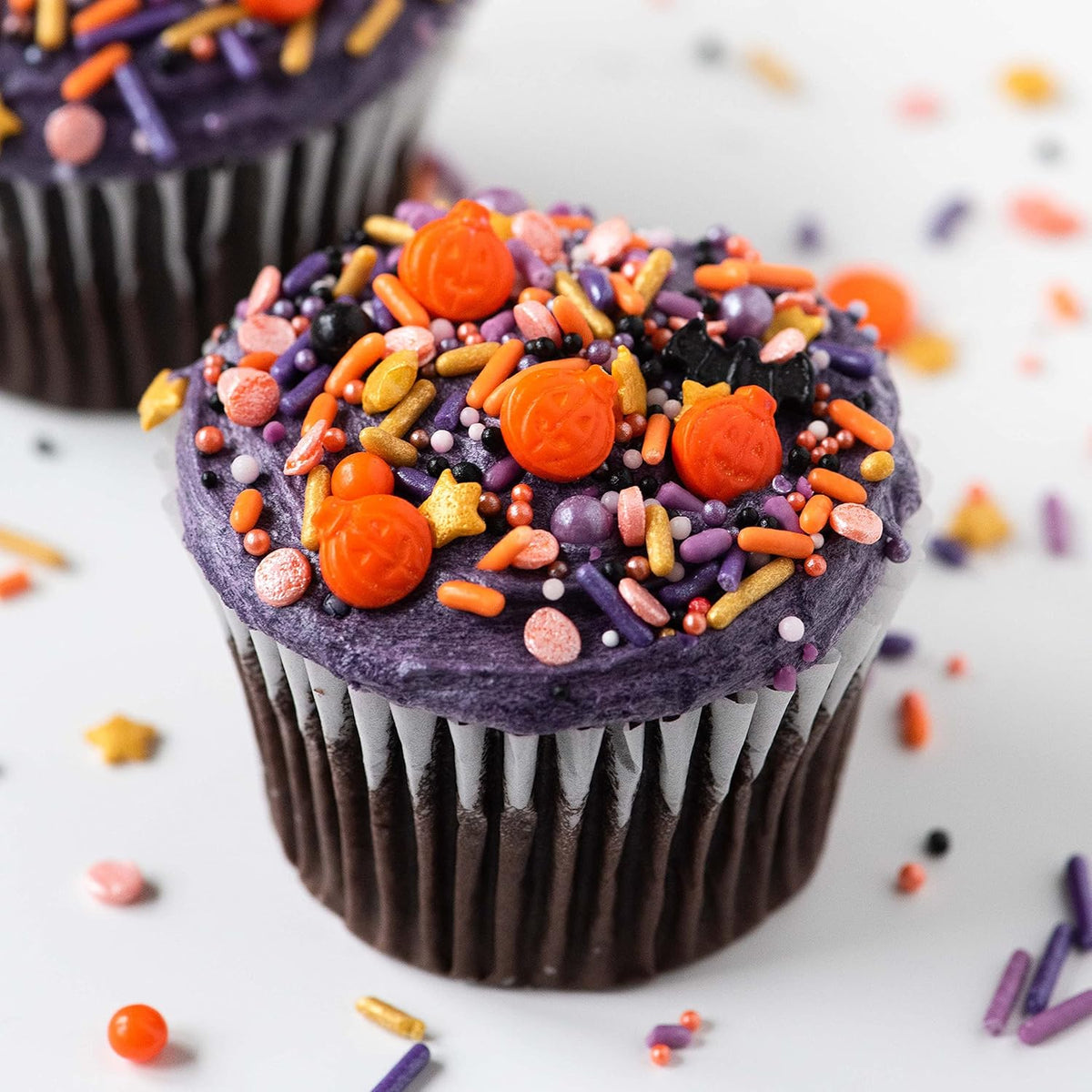 Sweets Indeed Toil & Trouble Halloween Sprinklefetti Mix – 4 oz Jar, Sprinkles with Pumpkins, Bats, Jimmies, Nonpareils, Sugar Pearls & Quins