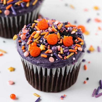 Sweets Indeed Toil & Trouble Halloween Sprinklefetti Mix – 4 oz Jar, Sprinkles with Pumpkins, Bats, Jimmies, Nonpareils, Sugar Pearls & Quins
