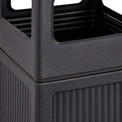 Safco Canmeleon Trash Can, 38 Gallons, Indoor and Outdoor Use, Durable & Weather-Resistant Commercial Garbage Can with Ashtray, Black