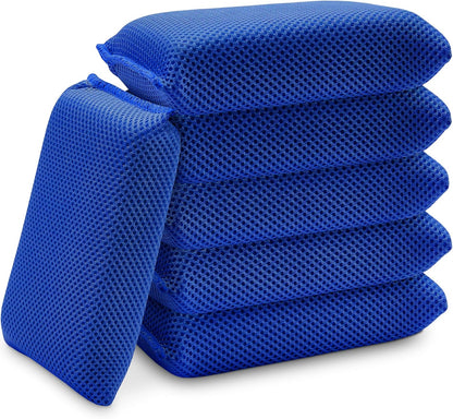 Bug Remover Car Wash Sponge (6 Pack) Bug and Tar Remover for Cars Exterior - Ultra Soft Mesh Car Wash Sponges Non Scratch