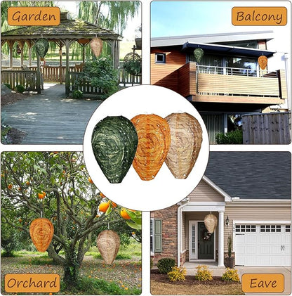 Honoson 6 Pieces Waterproof Hanging Lantern for Home Garden Yard Outdoors (Orange,Sandy Brown,Dark Green)