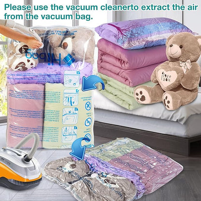 XXL Jumbo Size 47''X35'' Vacuum Storage Space Saver Bags Extra Large for Blanket, Bedding, Comforters (4 Pack)