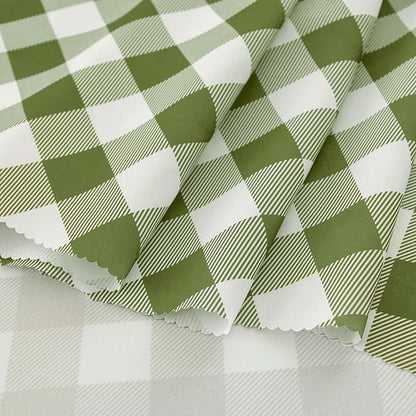 Waterproof Plaid Tablecloth Fabric - Round 90 Inch Classic Gingham Checker Table Cloth for Indoor/Outdoor Use - Buffalo Table Cover for Picnics, BBQs, and Parties