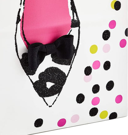Hallmark Gift Bags Assortment with Tissue Paper - Pink and Black Cupcake, Shoes, Flamingo (Pack of 3: 2 Large 13" and 1 Medium 7" Gift Bags) for Birthdays, Mother's Day, Baby Showers, Bridal Showers
