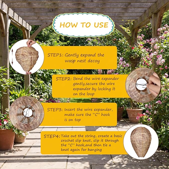 Honoson 8 Pcs Waterproof Hanging Lantern for Home Garden Yard Outdoors (Sandy Brown)