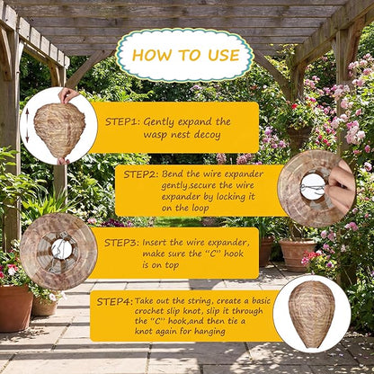 Honoson 8 Pcs Waterproof Hanging Lantern for Home Garden Yard Outdoors (Sandy Brown)