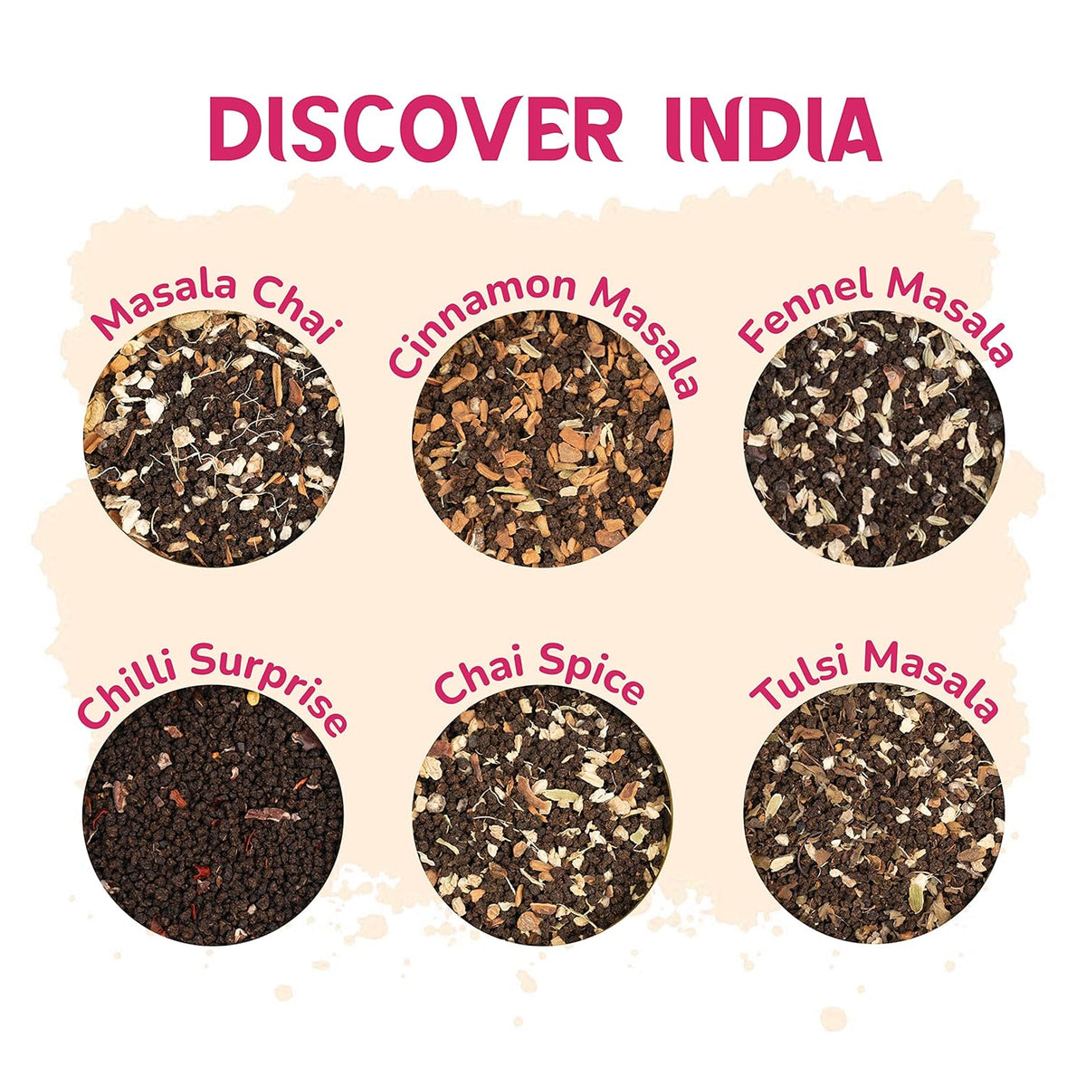 Brewix, Discover India Premium Black Tea Christmas Gift Box (6.34oz/90+ Cups), Tea Gift Sets For Tea Lover, 6 Unique Chai Teas, Best for Birthdays