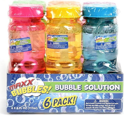 2 Pack Handheld Bubble Blaster Blowing Machine with 8 Refill Bubble Solution Pack, Great Toddler Party Favor and Birthday Gift, 3+