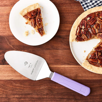 Mercer Culinary Millennia Pie Server/Spatula, 5 Inch x 3 Inch Blade, Purple Handle