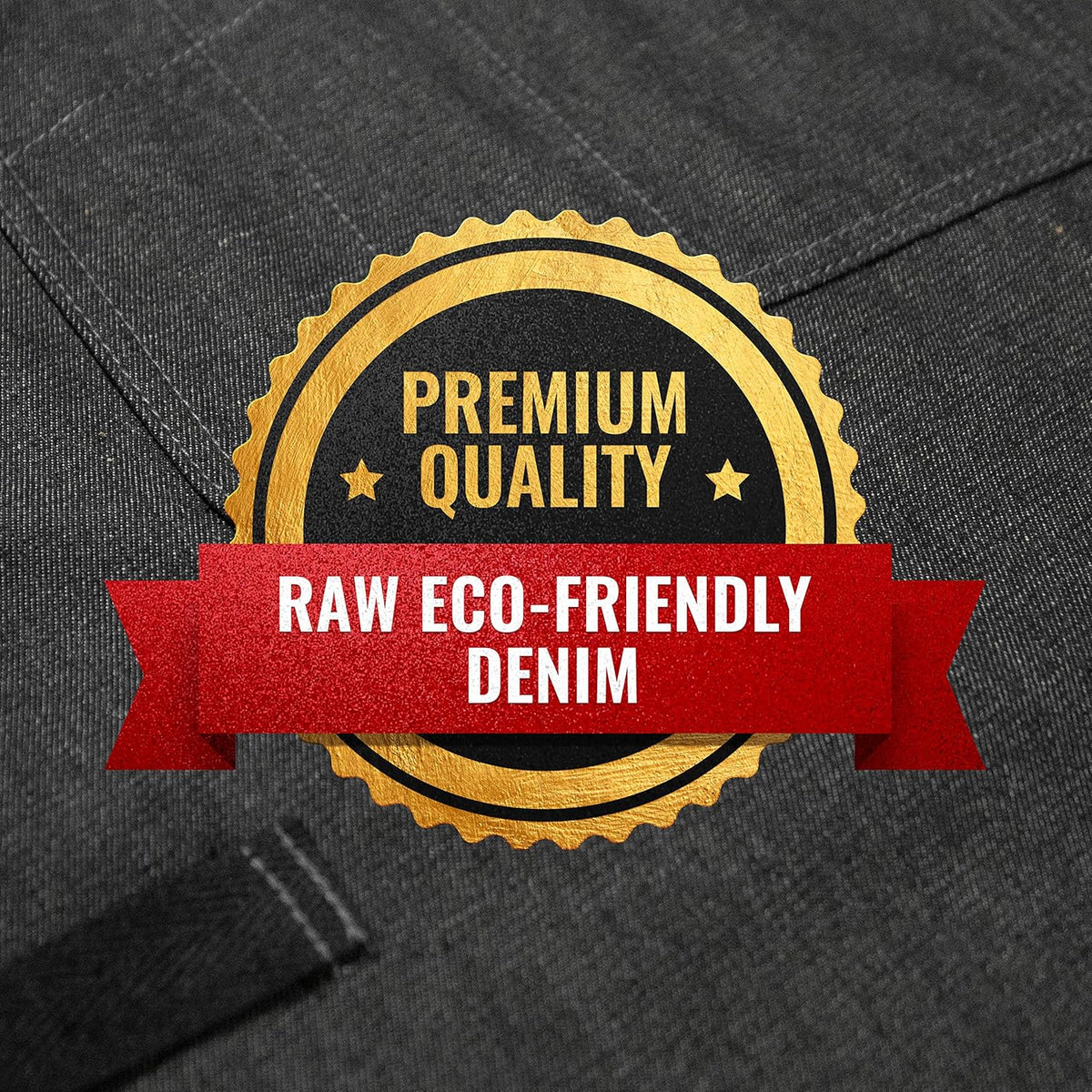 Under NY Sky Chef Apron – Professional Black Denim – Cotton Straps - Smart Pockets - Adjustable for Men and Women – Pro Chef, Cook, Kitchen, Baker, Barista, Bartender, Server Aprons